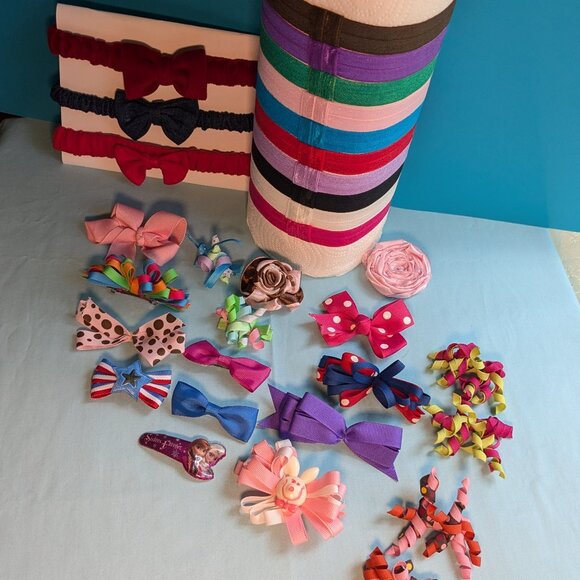 Stretchy Headbands & Clip On Hair Bows Bundle - Picture 12 of 12